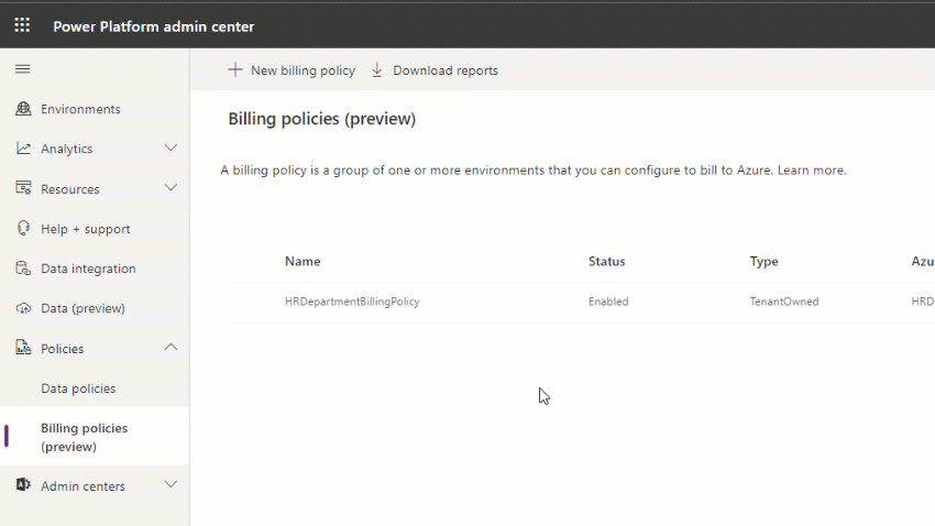 Billing Policies in Power Platform